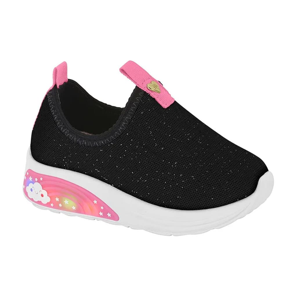 Tênis Infantil Menina Luzes Led para Escola Molekinha