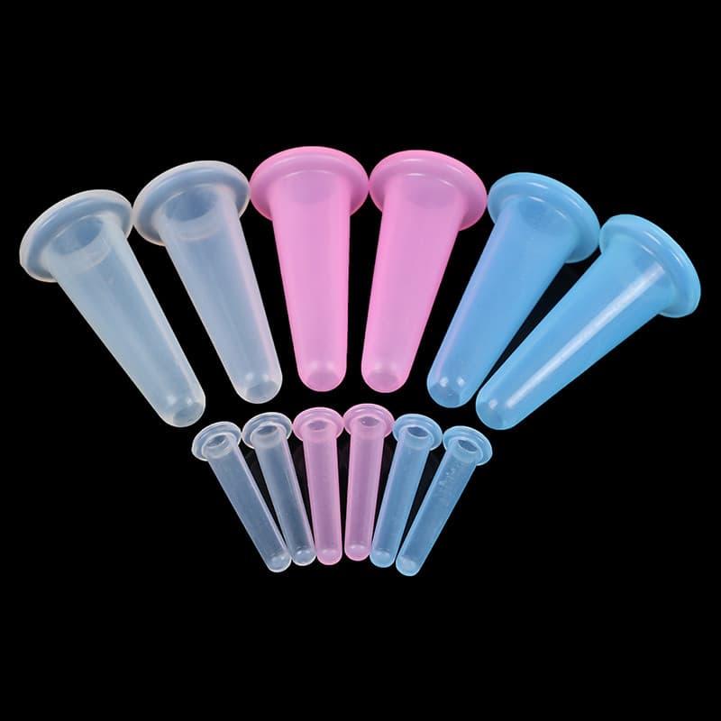 [Fel] 4x Latas De Silicone A Vácuo Para Massagem Facial No Pescoço Ventosa anti-Celulite COD