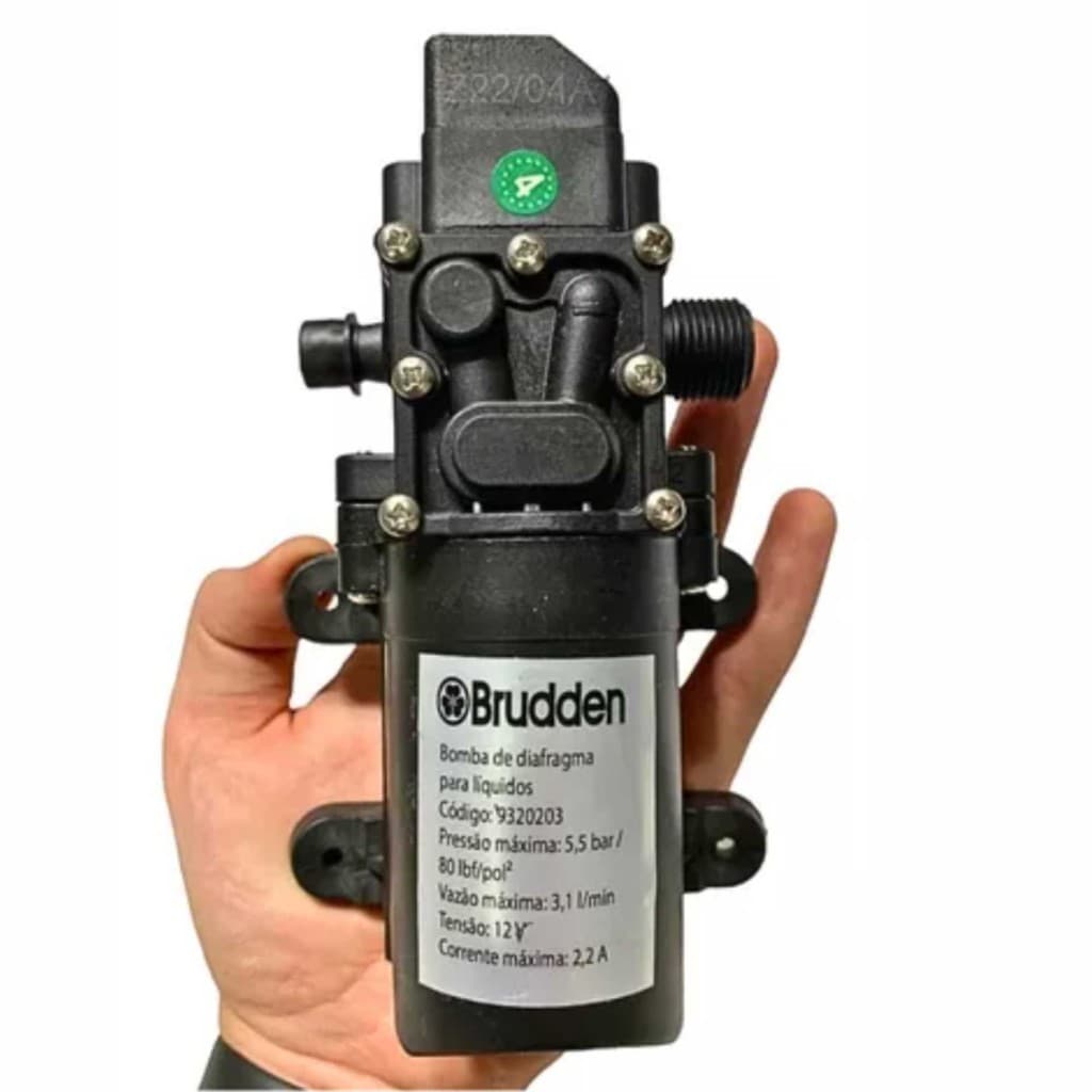 Motor Bomba Diafragma 12vt Pulverizador Elétrico Brudden 20l