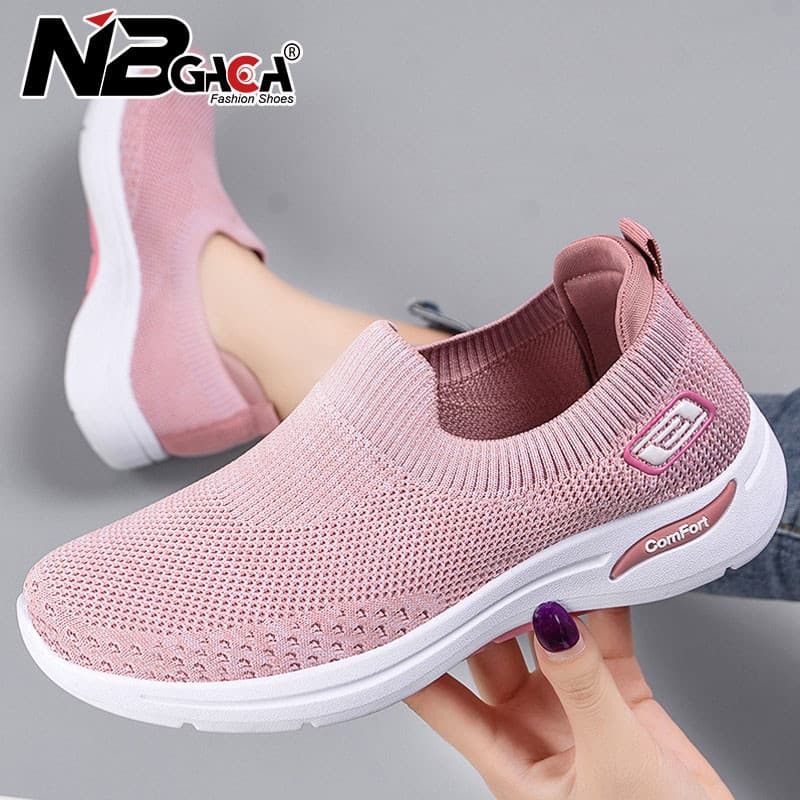 Novos Sapatos Casuais Femininos Confortáveis , Sola Macia Antiderrapante Com Malha Respirável Para Mulheres Tênis