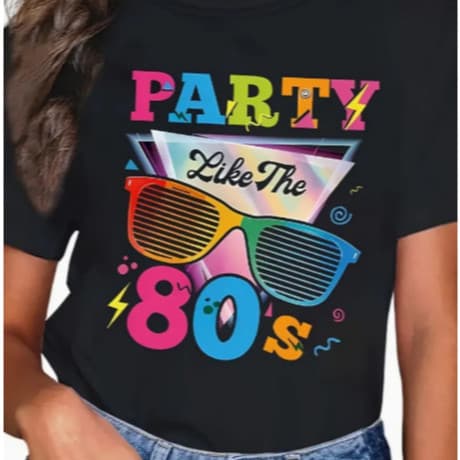 Linda Camiseta Feminina Tshirt Slim Estampada Anos 80s Tendencia Confortavel