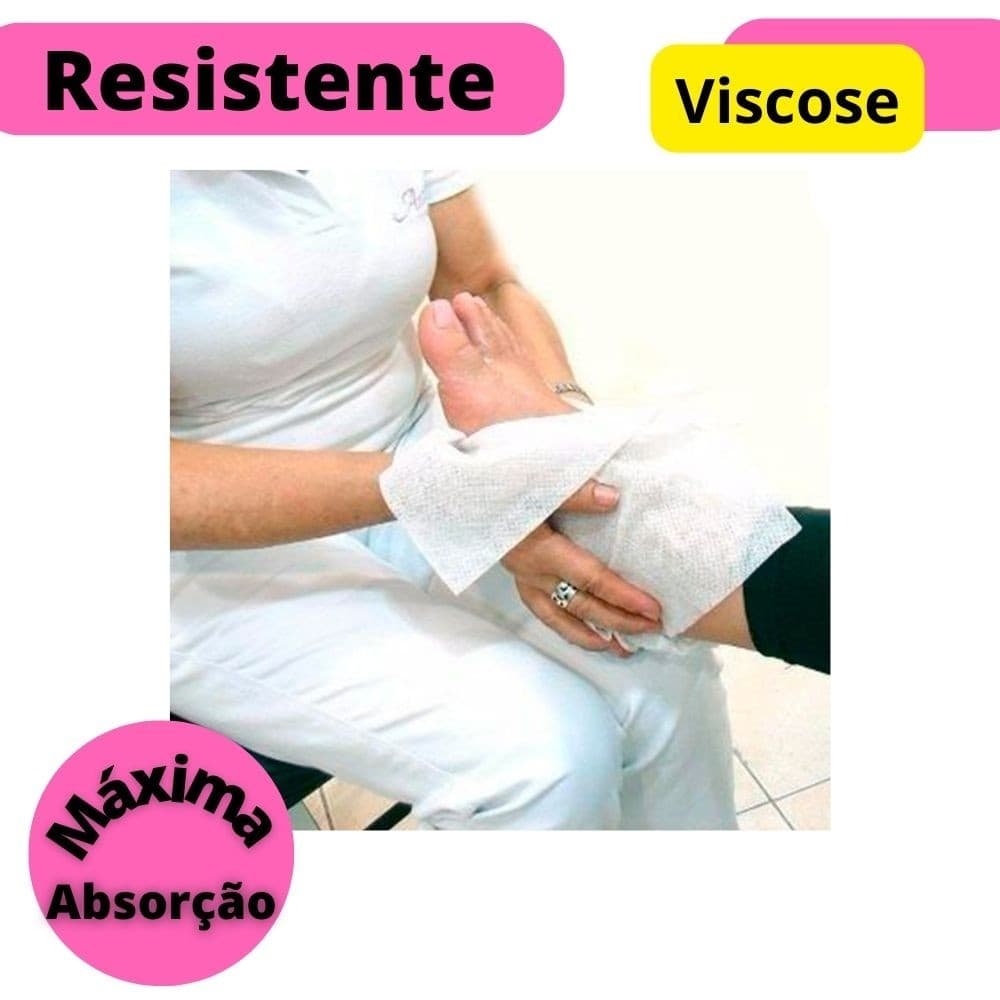 - 100 TOALHA DESCARTÁVEL PEDICURE 30X40CM ALTA ABSORÇÃO  -