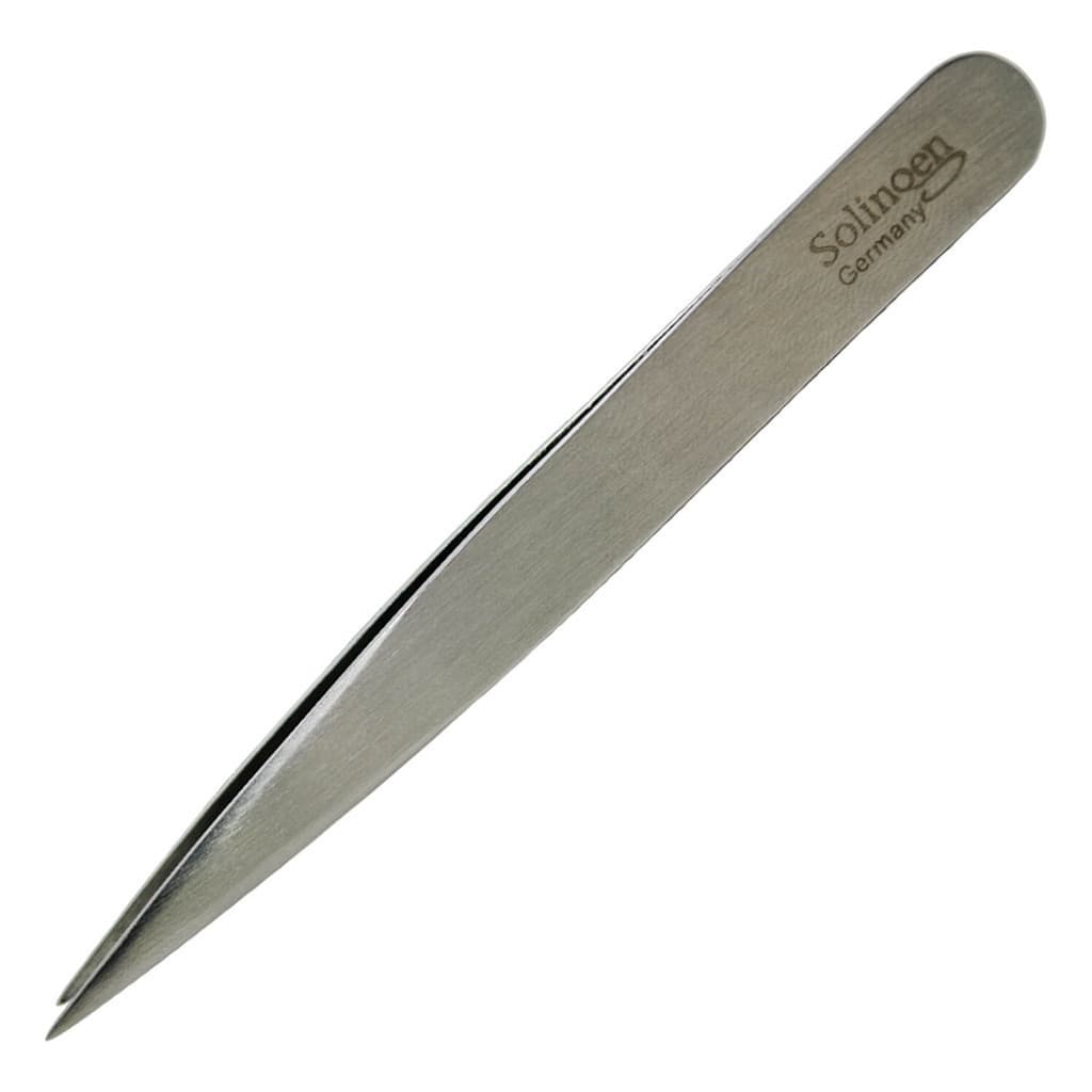 Pinça Sobrancelha Solingen Ponta Fina Inox 9cm Prata