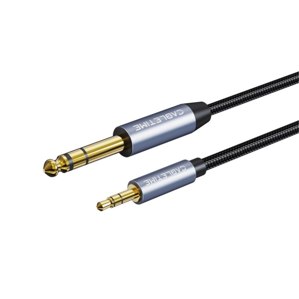 Cabo Áudio Auxiliar P2 Para P10 DJ Fone Mesa de Som 5m