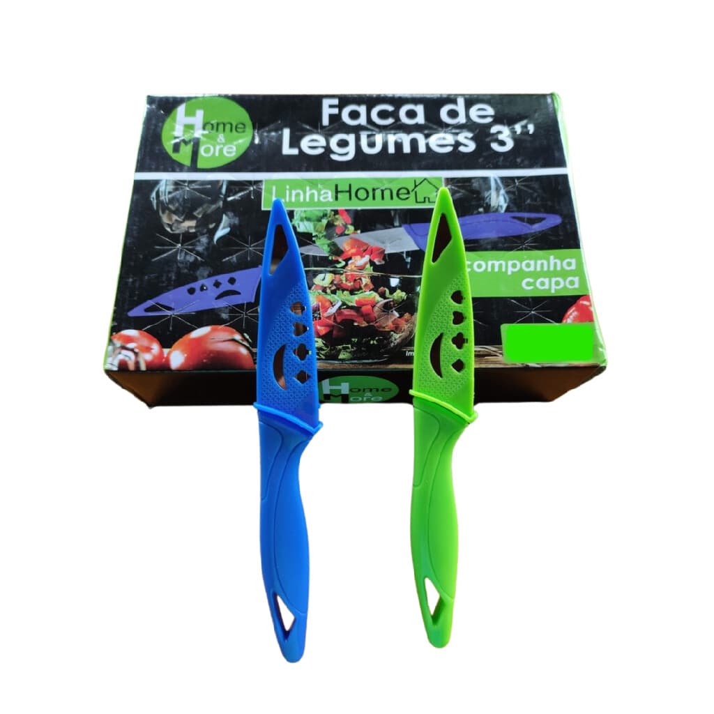 Kit 24 Facas Legumes Frutas Super Afiada Lâmina Inox 20cm