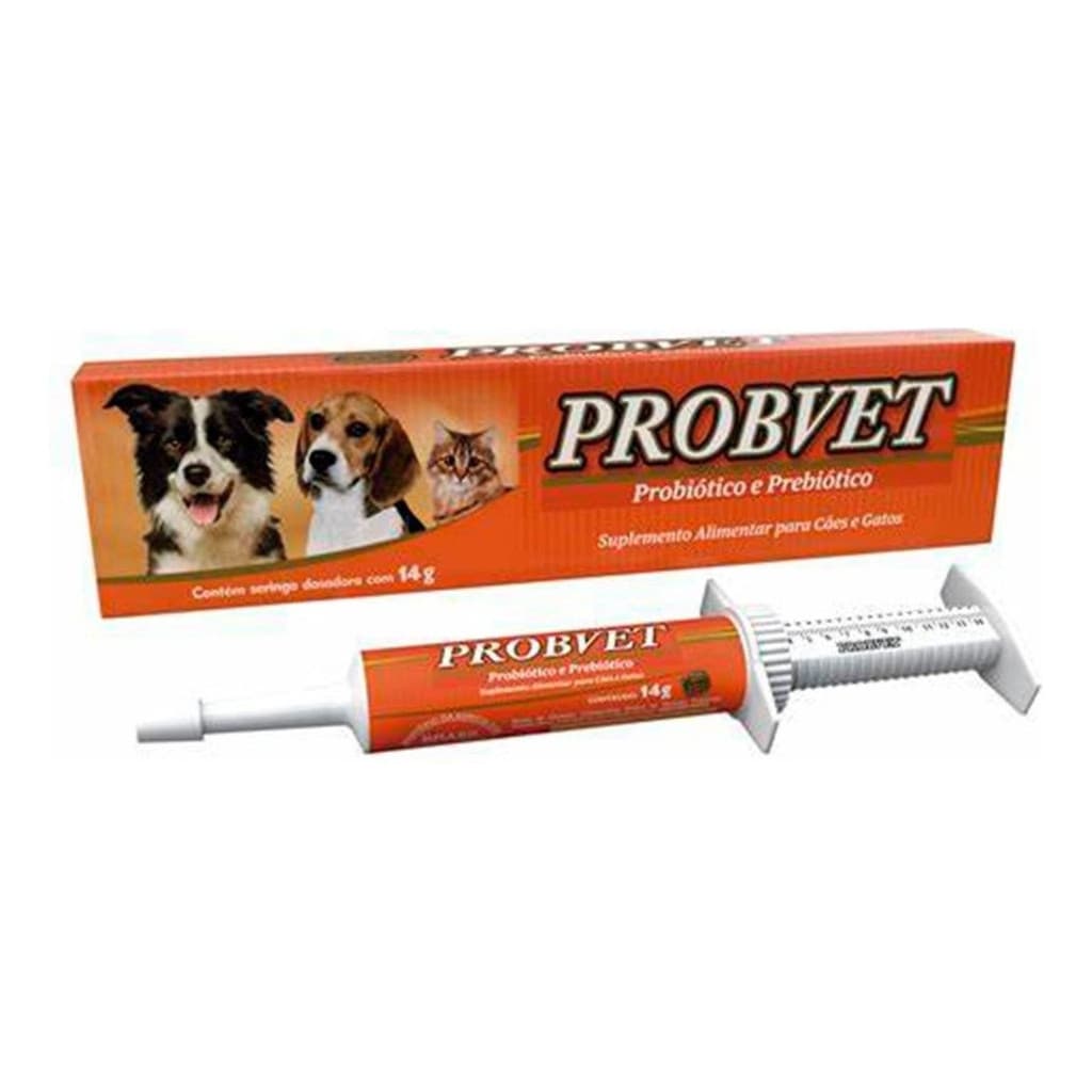 Probvet Suplemento Probiótico e Prebiótico Lactobacillus para Cachorro e Gatos Vetbras Pet 14g - Gato, Pet shop