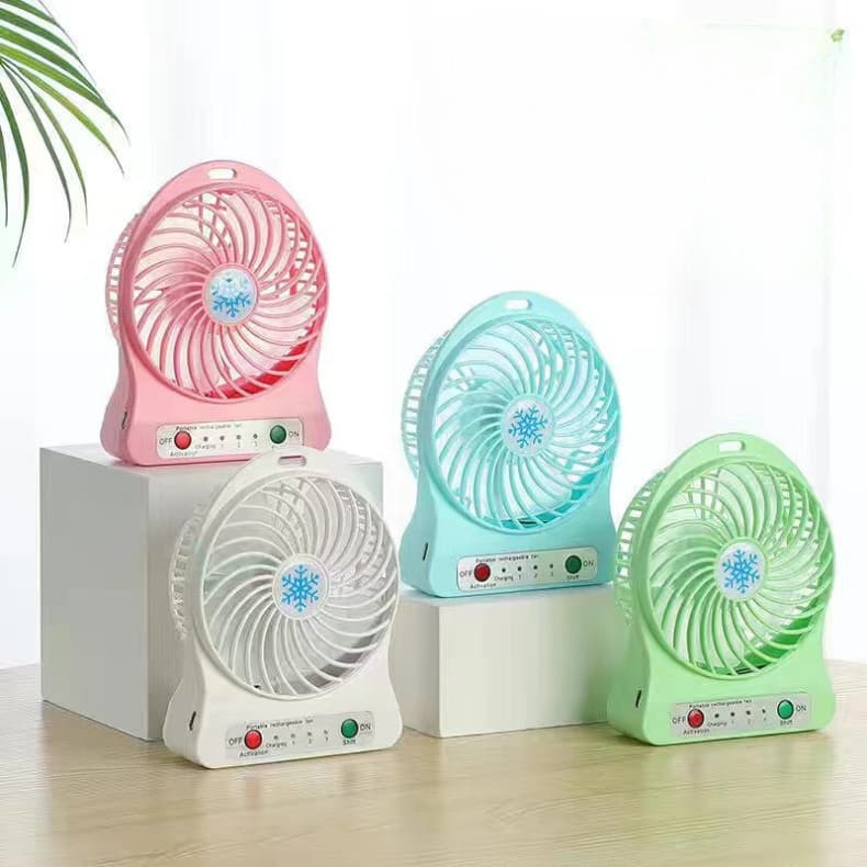 Mini Ventilador Portátil Recarregável Usb 3 Velocidades Mega Silencioso
