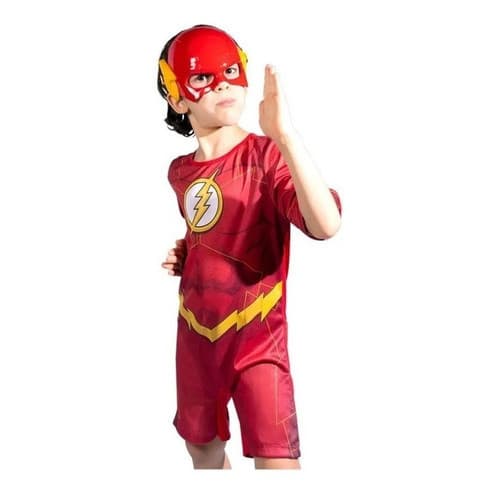 Fantasia Infantil Flash Com Máscara Super Héroi Oficial