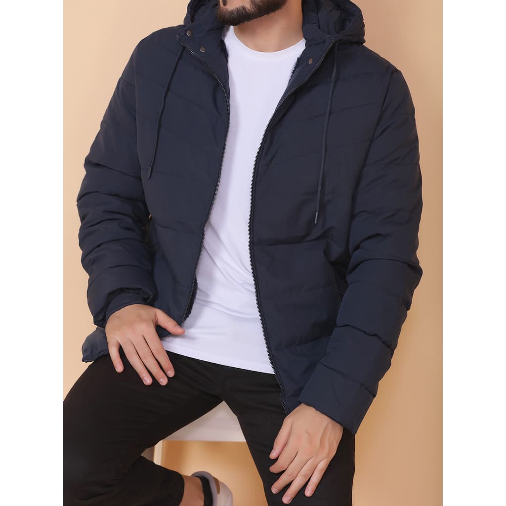Jaqueta Bobo Jacó Azul Escuro Corta-vento Masculina Importado C/ Capuz com ziper no bolso