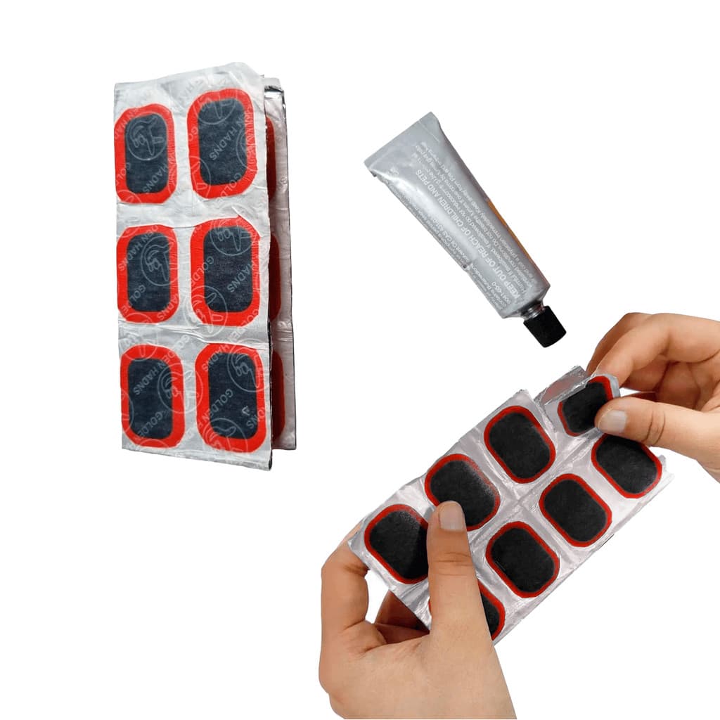 Kit Remendo para Pneus de Bicicleta com 24 Unidades e Ferramentas
