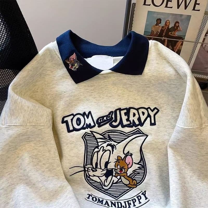 Moletom Feminino Masculino Estampado Fofo Pulôveres Casuais Soltos Plus Size