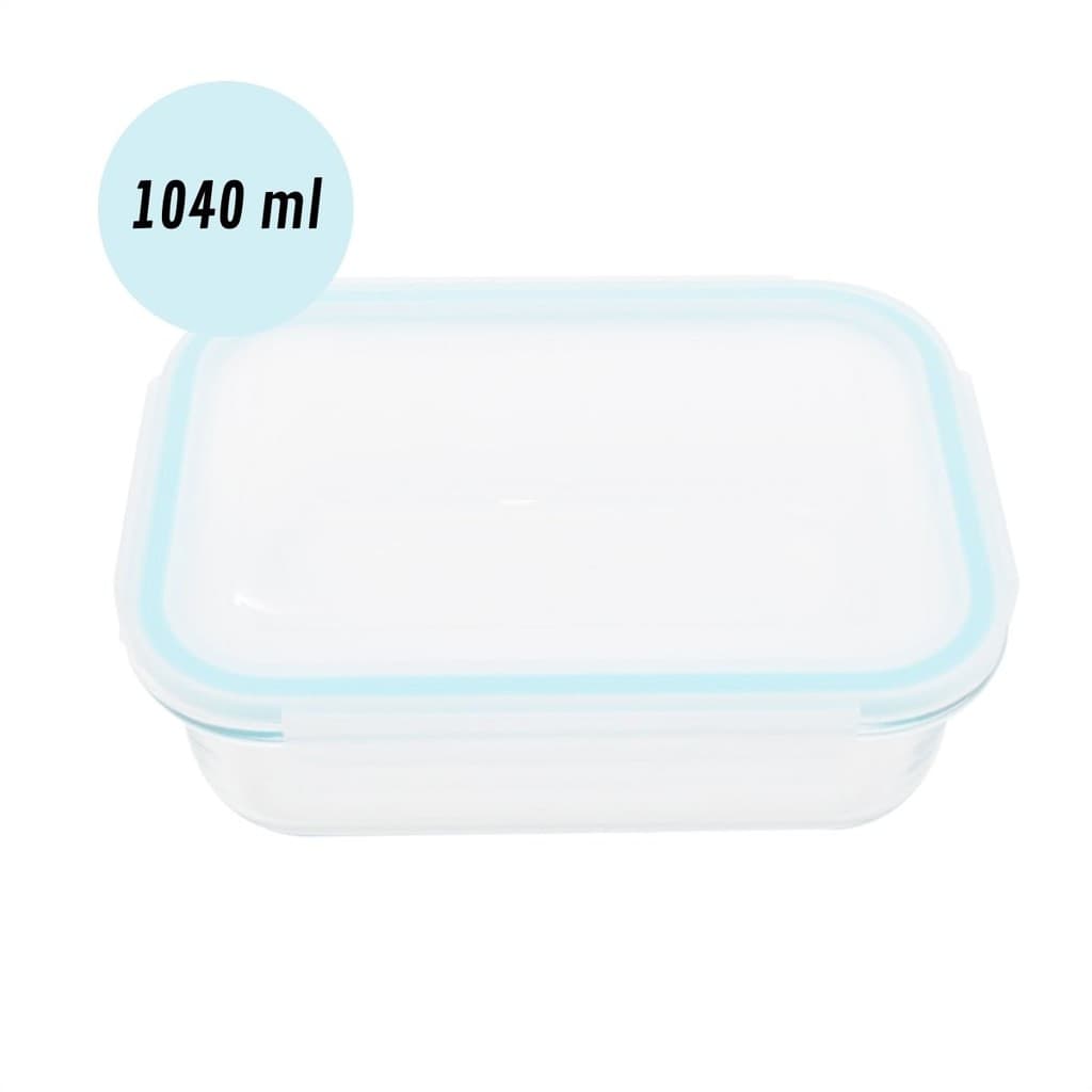 Pote De Vidro para Alimentos Retangular 1040ml com Tampa Bela Kasa