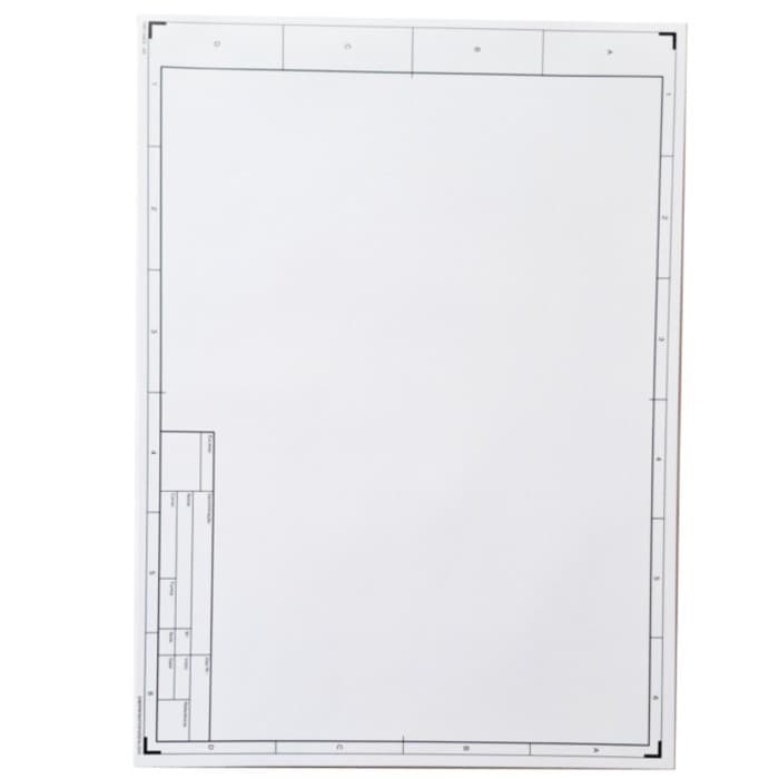 Bloco Layout PU A4+ 90g Margeado e Legendado 20 Folhas Para Desenho Técnico Arquitetura e design