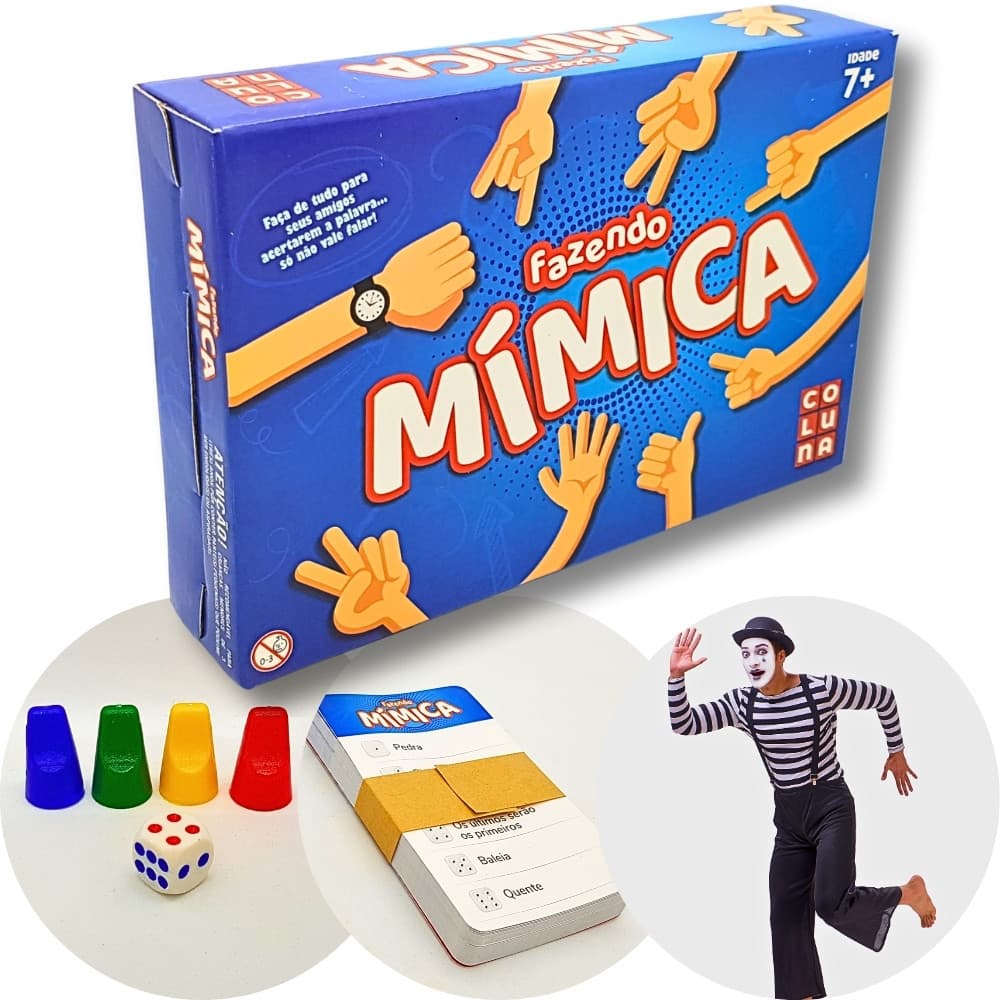 Jogo de Tabuleiro Adivinhação Fazendo Mímica Pais e Filhos