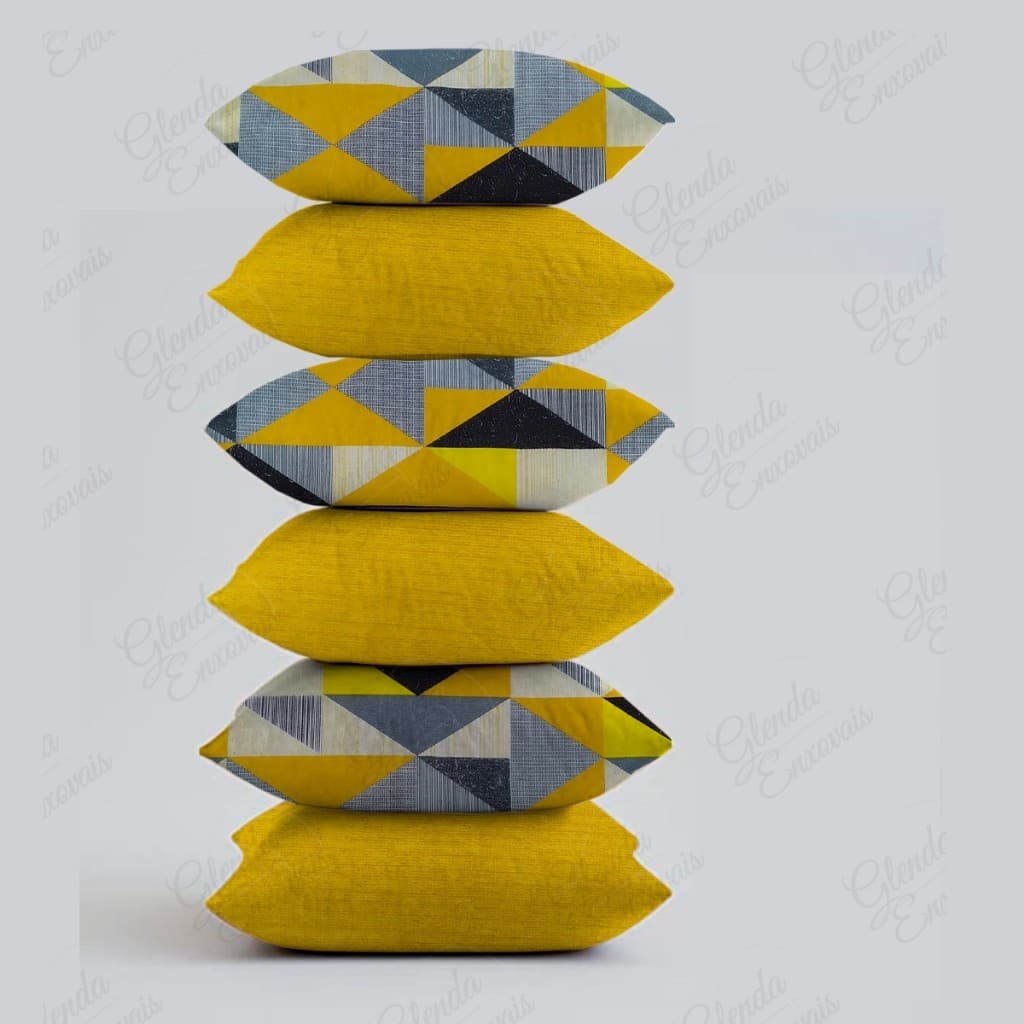 Decore com Elegância: 6 Capas de Almofada em Cores Harmônicas - AL