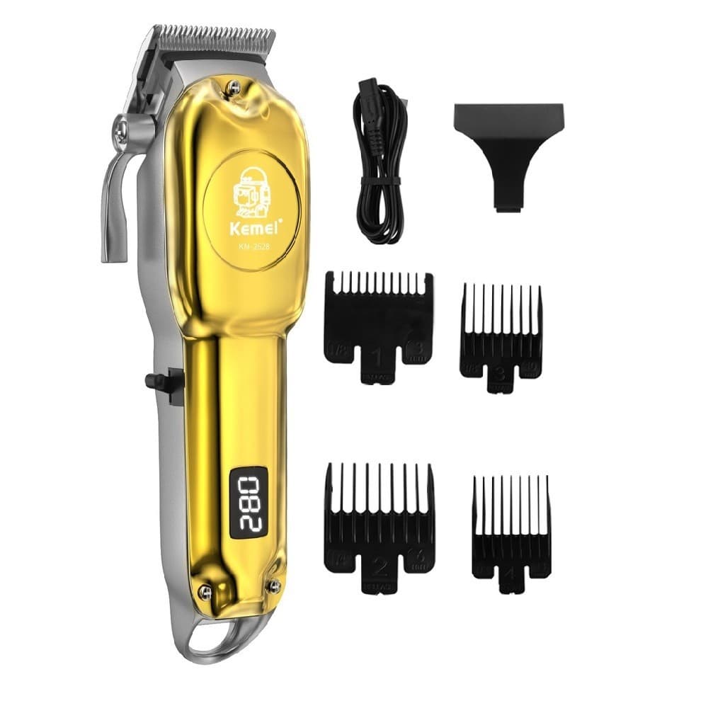 Máquina Cortar Cabelo Masculino Barbeador Aparador Profissional Km 2628 Novidade