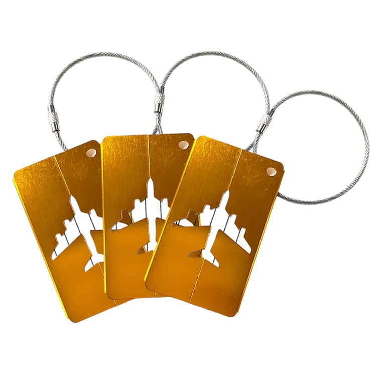 Kit 3 Tags de mala em alumínio - Identificador de bagagem
