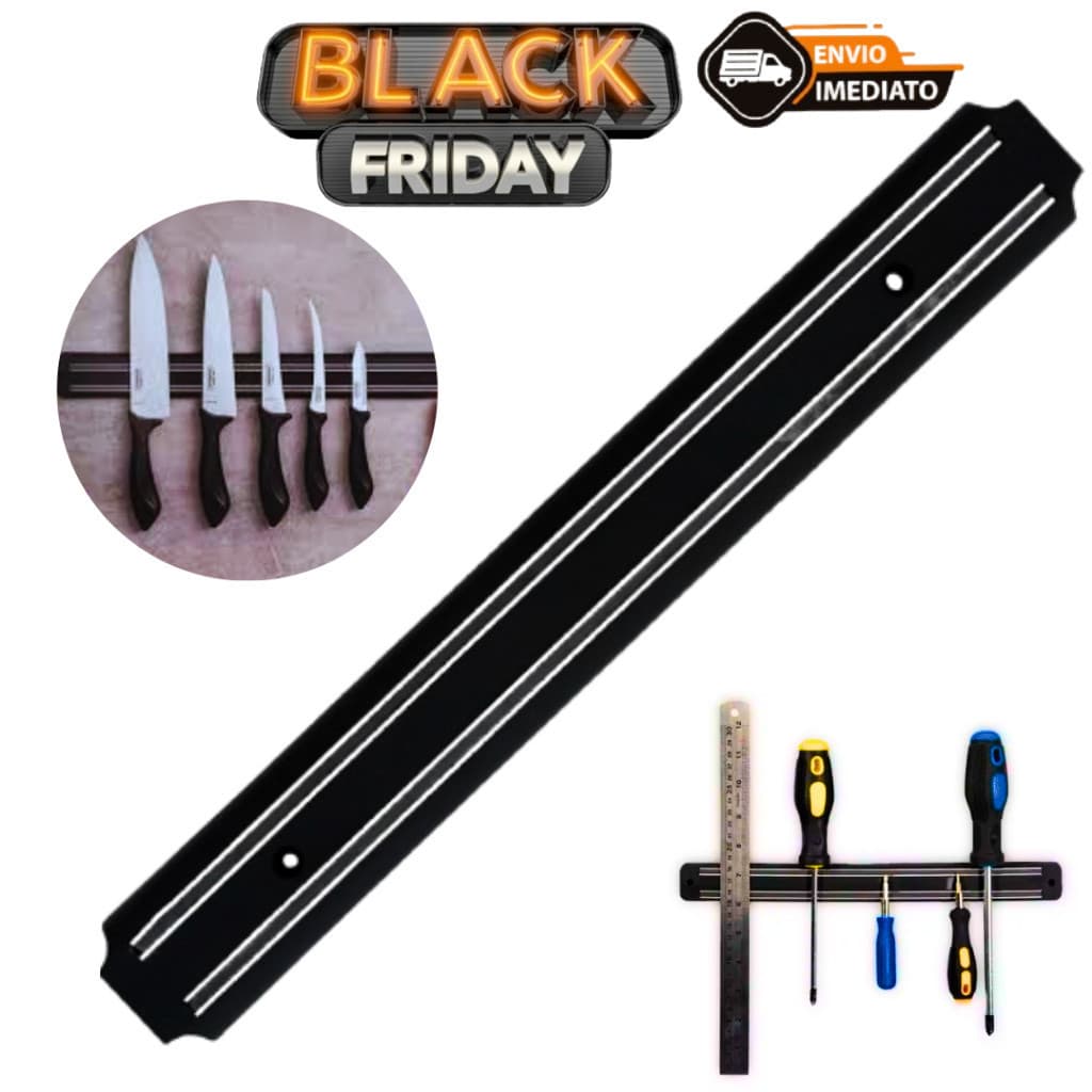 Barra Magnética Ima Suporte para  Ferramenta Utensílios Facas Tira Imantada 50cm para restaurante cozinha e bar
