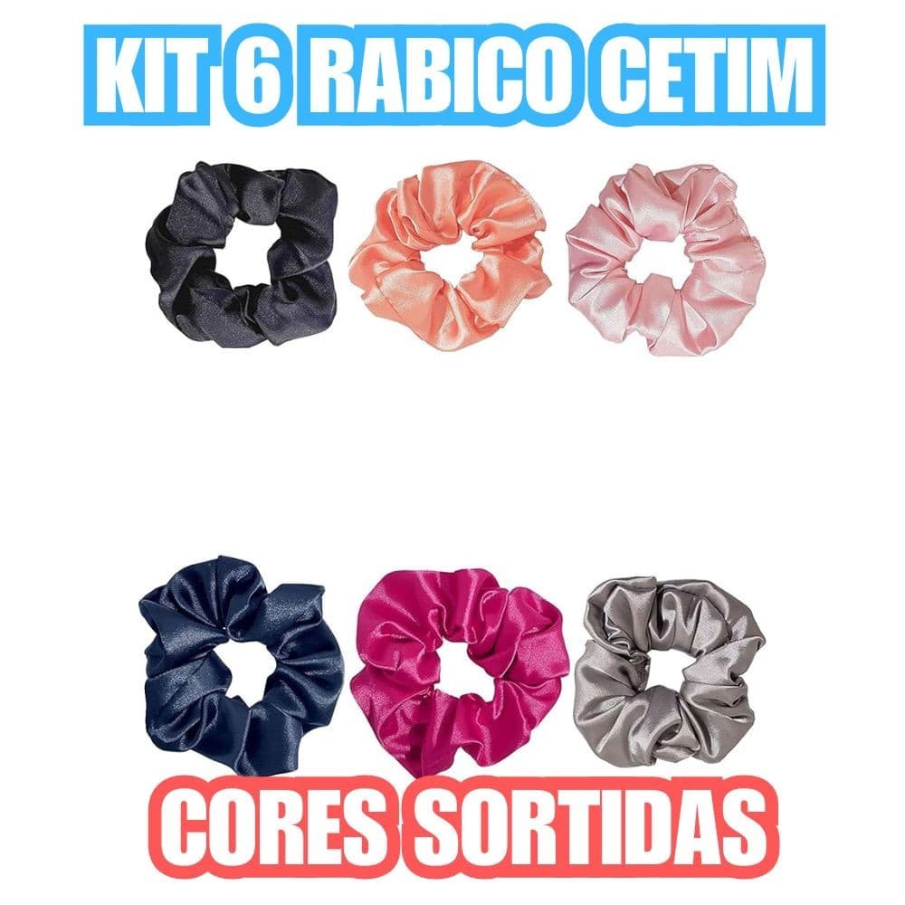 Kit 6 Rabico de Cetim Cor Sortida
