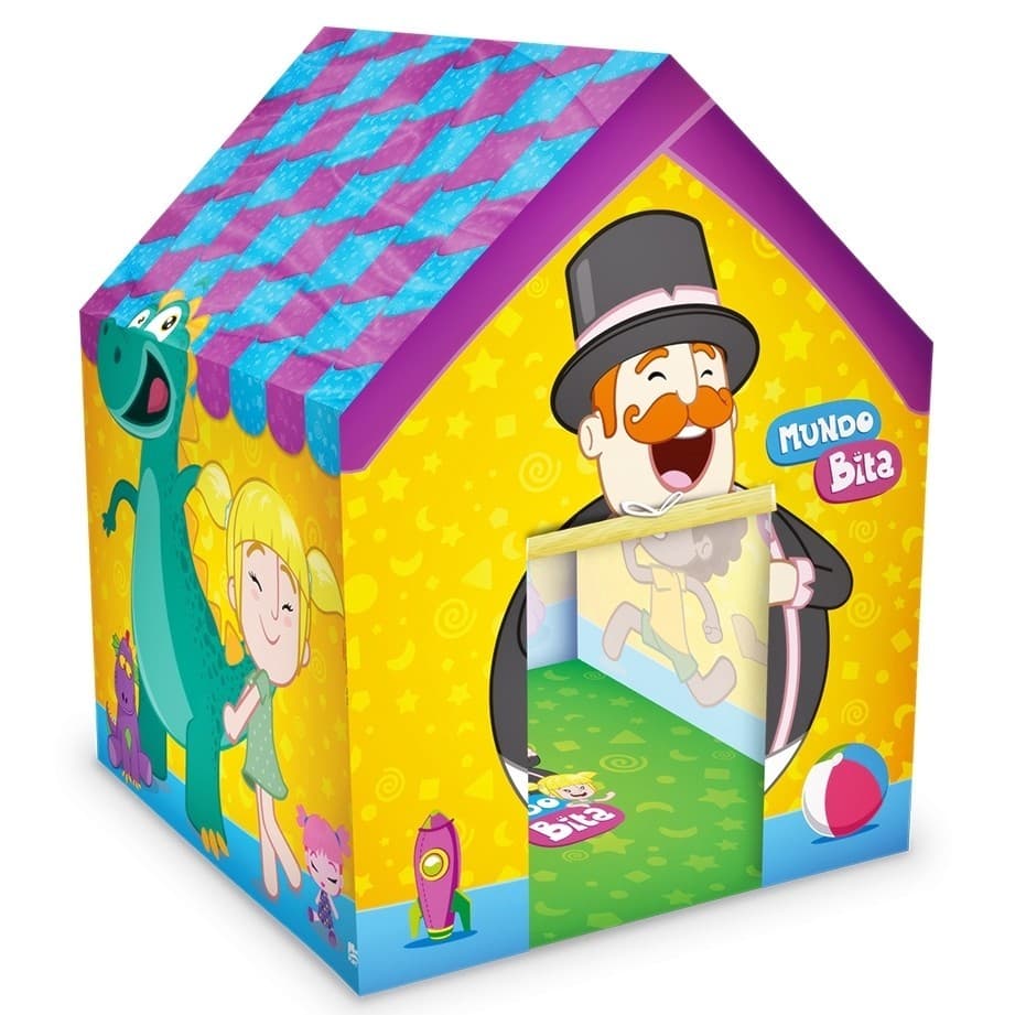 Casinha Tenda Infantil Mundo Bita Cabana Para Crianças Colorida Toca Com Portinha - Líder Brinquedos