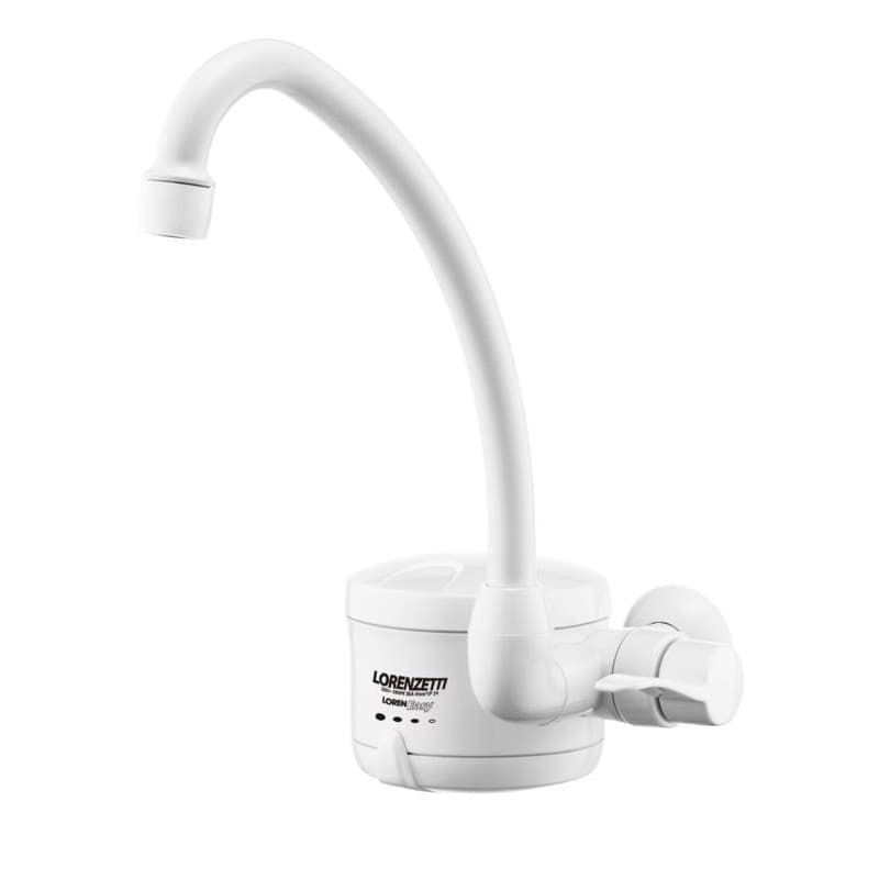 TORNEIRA ELÉTRICA EASY BRANCA 127V PAREDE BICO MOVEL - LORENZETTI