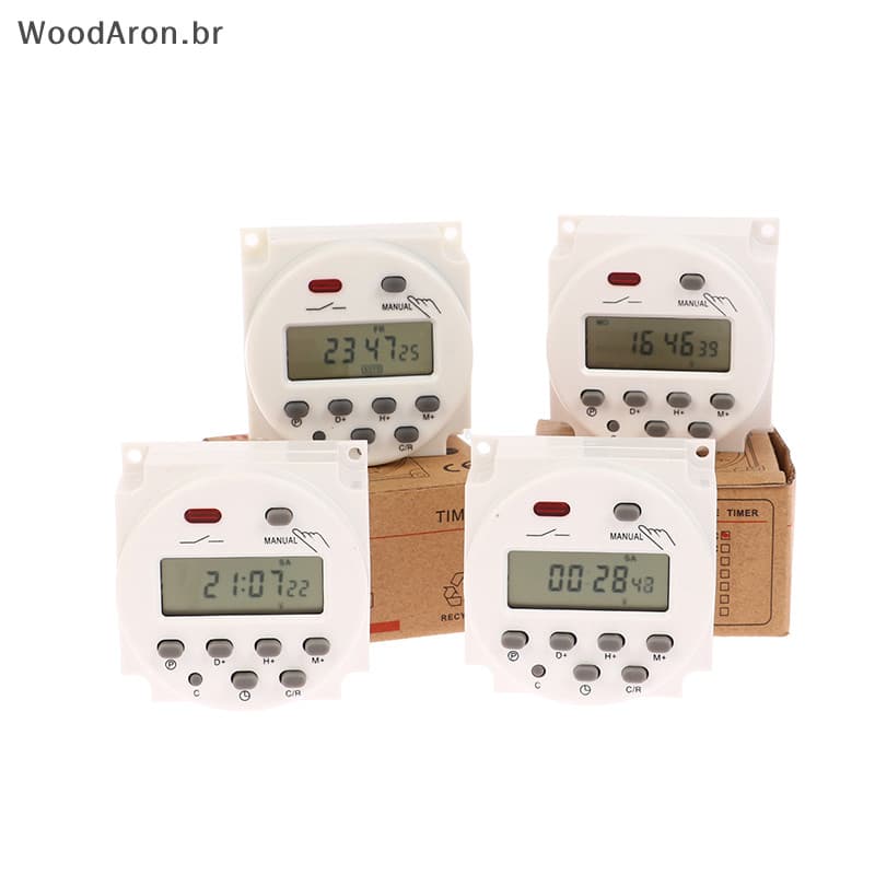 WoodAron 1Pc 12V 24V 110V 220V CN101A Digital LCD Temporizador De Energia Relé De Tempo Programável CN101 br