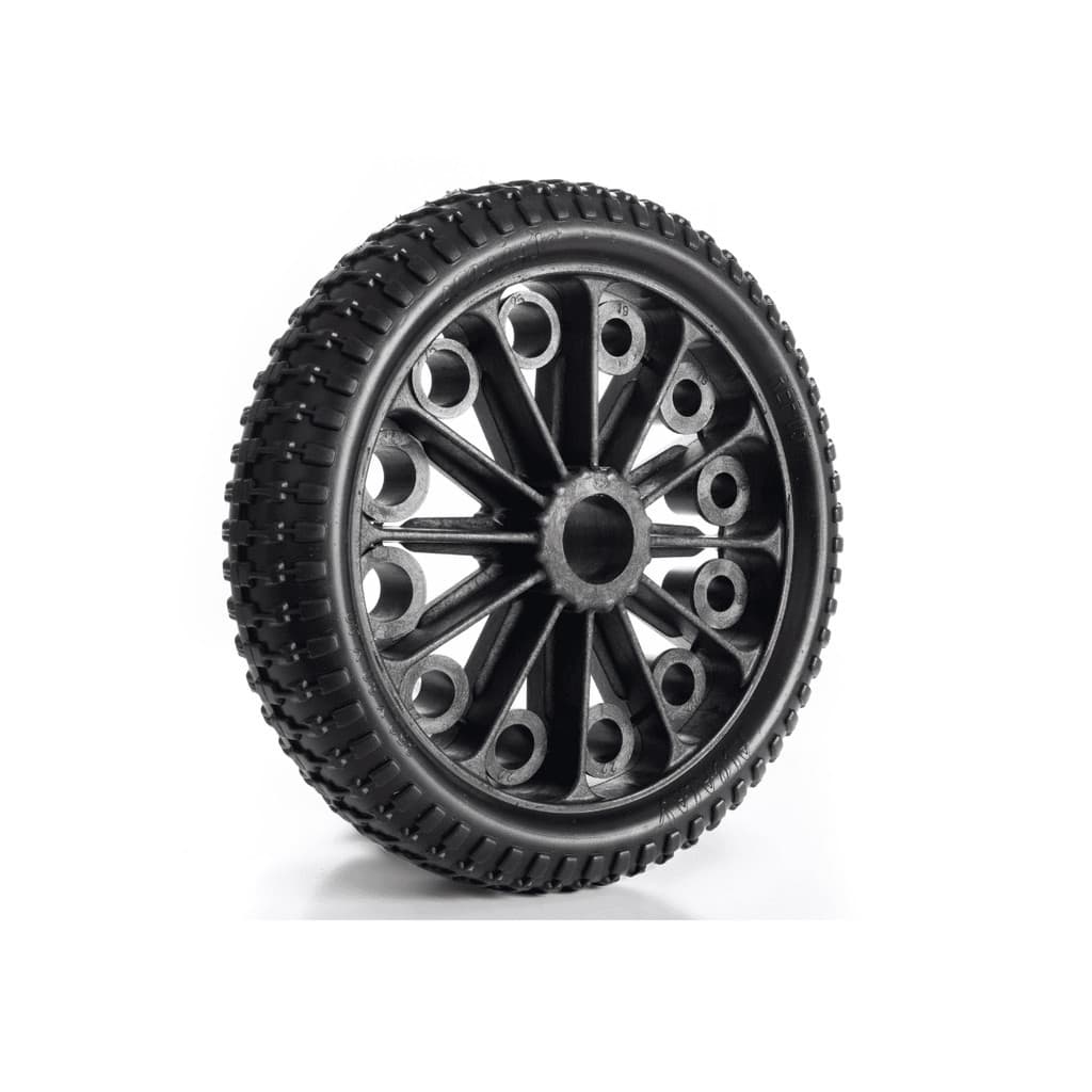 PNEU EM P.U MACIÇO CARRINHO DE MÃO RD05-UNI-43MM + BUCHAS UNIVERSAIS CARRIOLA CARRINHO BETONEIRA