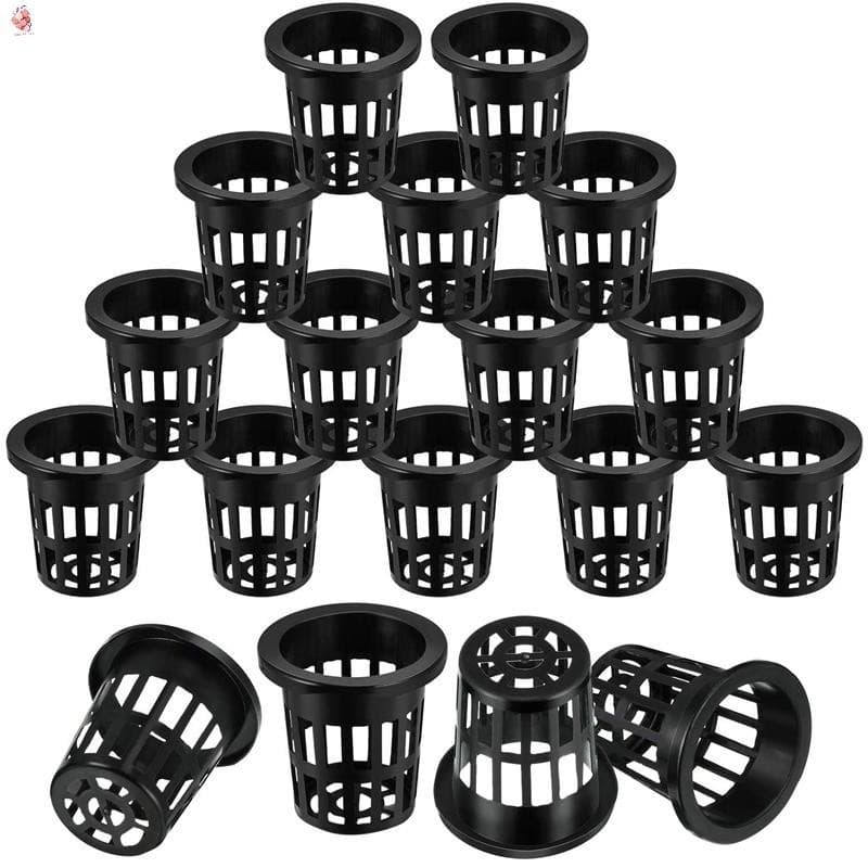 100 Pacote De Copos De 2,36 Polegadas De Rede Com Ranhuras Para Plantas De Filtro Labial De Malha Larga Cesta De Balde Orquídeas Hidropônicas Aquaponics