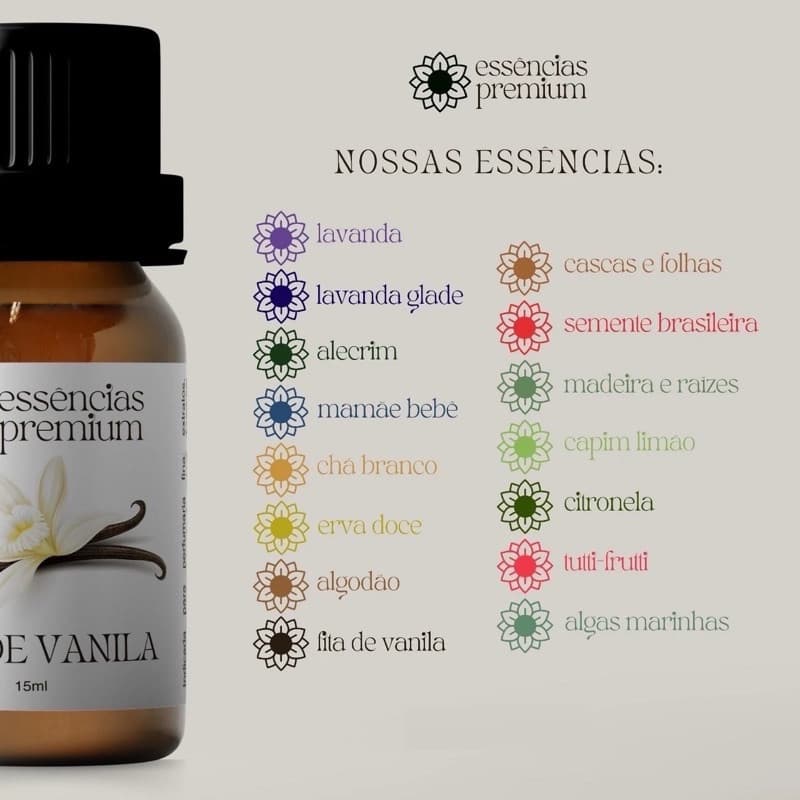 Kit com 100 Essências Para Aromatizador e Difusor Elétrico a Base de Água