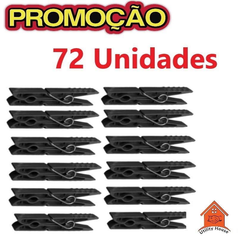 kit ate 120 Prendedor Pregador Plástico