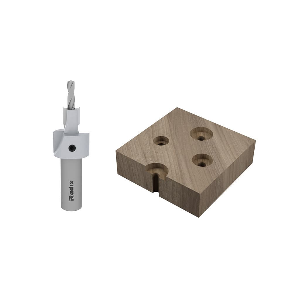 Escareador Reto 10x3mm para Madeira e MDF 22B1030.04 Radix