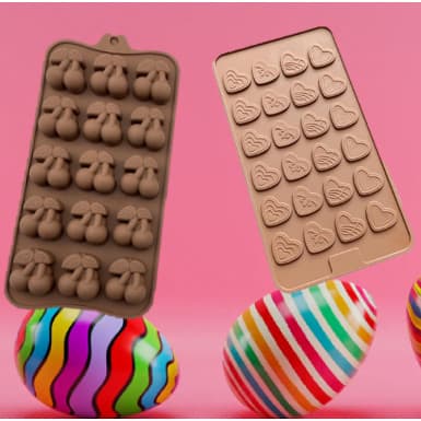 Forma de silicone Molde de Coração e Cereja antiaderente reutilizável biscoitos gelo