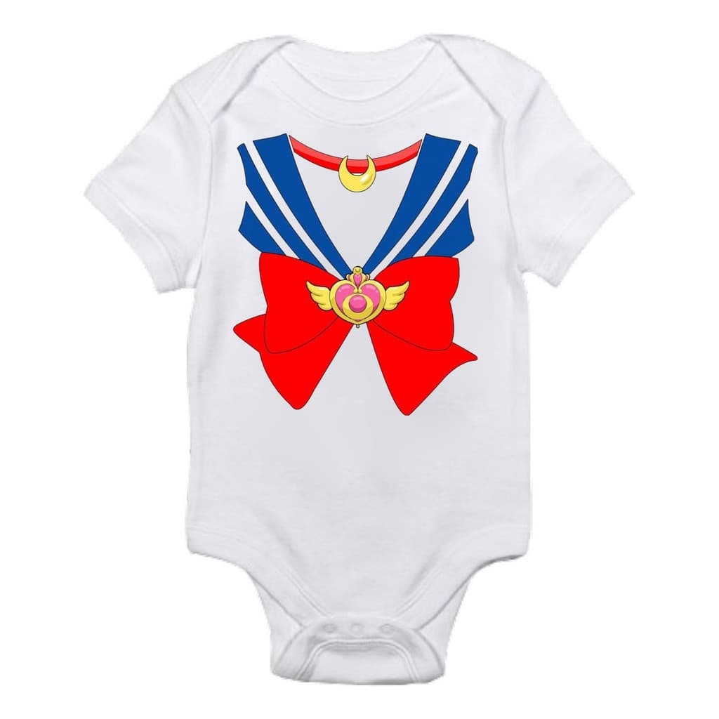 Body Bebê Sailor Moon Manga Anime Usagi Tsukino S Senshi 100% Poliéster - Roupa Infantil Estampada