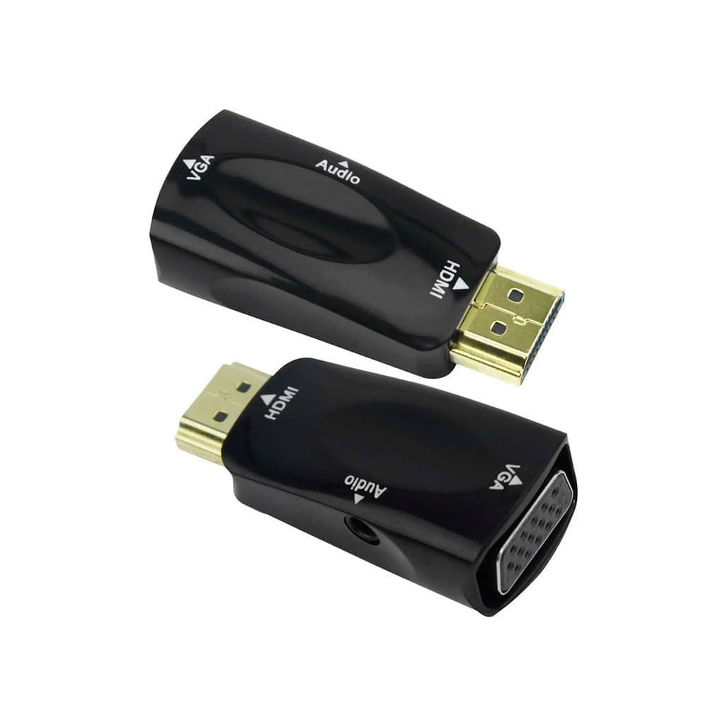 Conversor HDMI x VGA 5+ Com Saída R+L Preto - AC2828