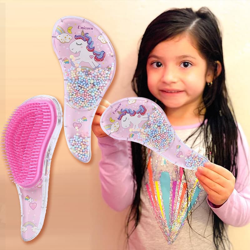 Cartoon Magic Comb Massagem Anti-Estática Unicórnio Escovas Para Cabelos Emaranhado Detangle Shower Escova Cabelo Acessórios Salão Pink