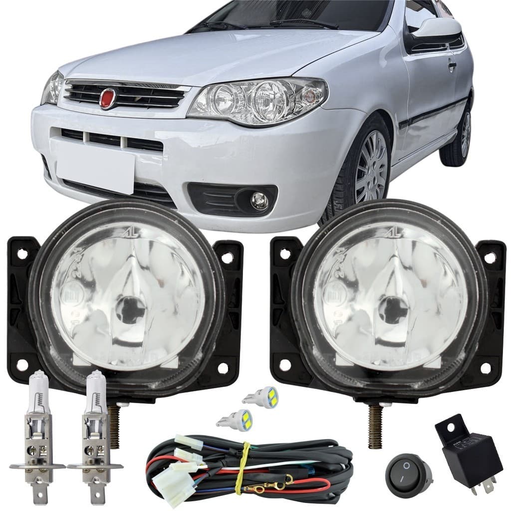 Kit Farol Milha com Chicote Fiat Palio Siena Strada G3 2004 05 06 07 à 15 2016