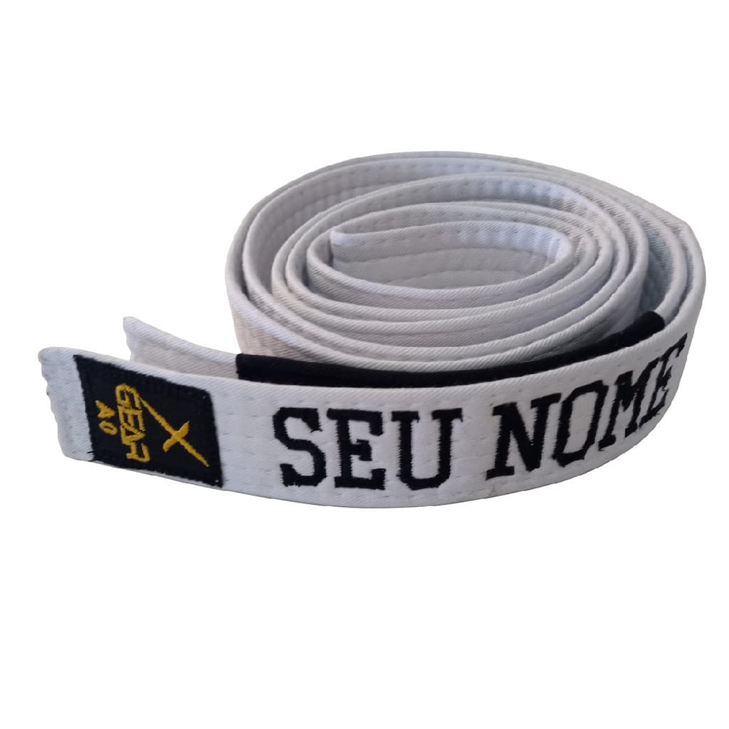 Faixa Branca Jiu jitsu Xgear Com Nome Bordado Envio Rapido!!