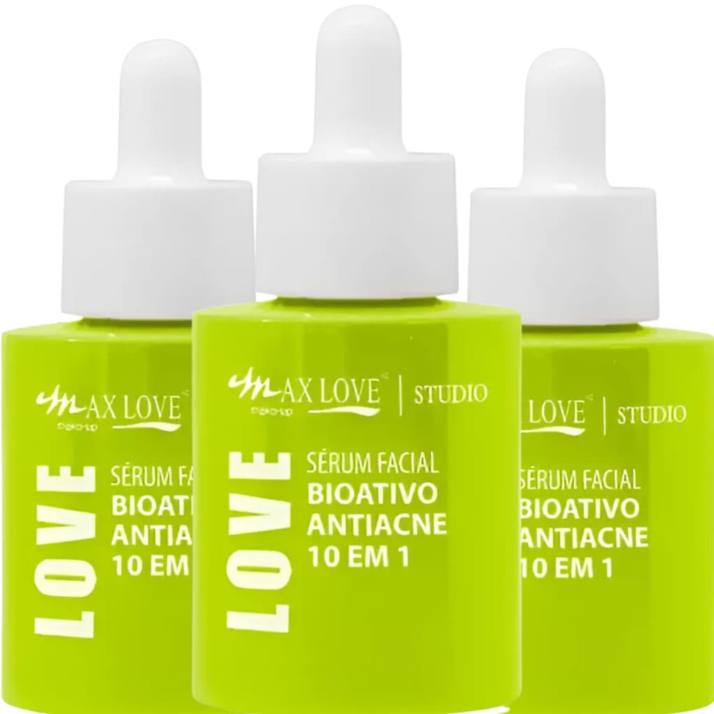 KIT COM 3 SERUM FACIAL BIOATIVO ANTIACNE 10 EM 1 30 ML