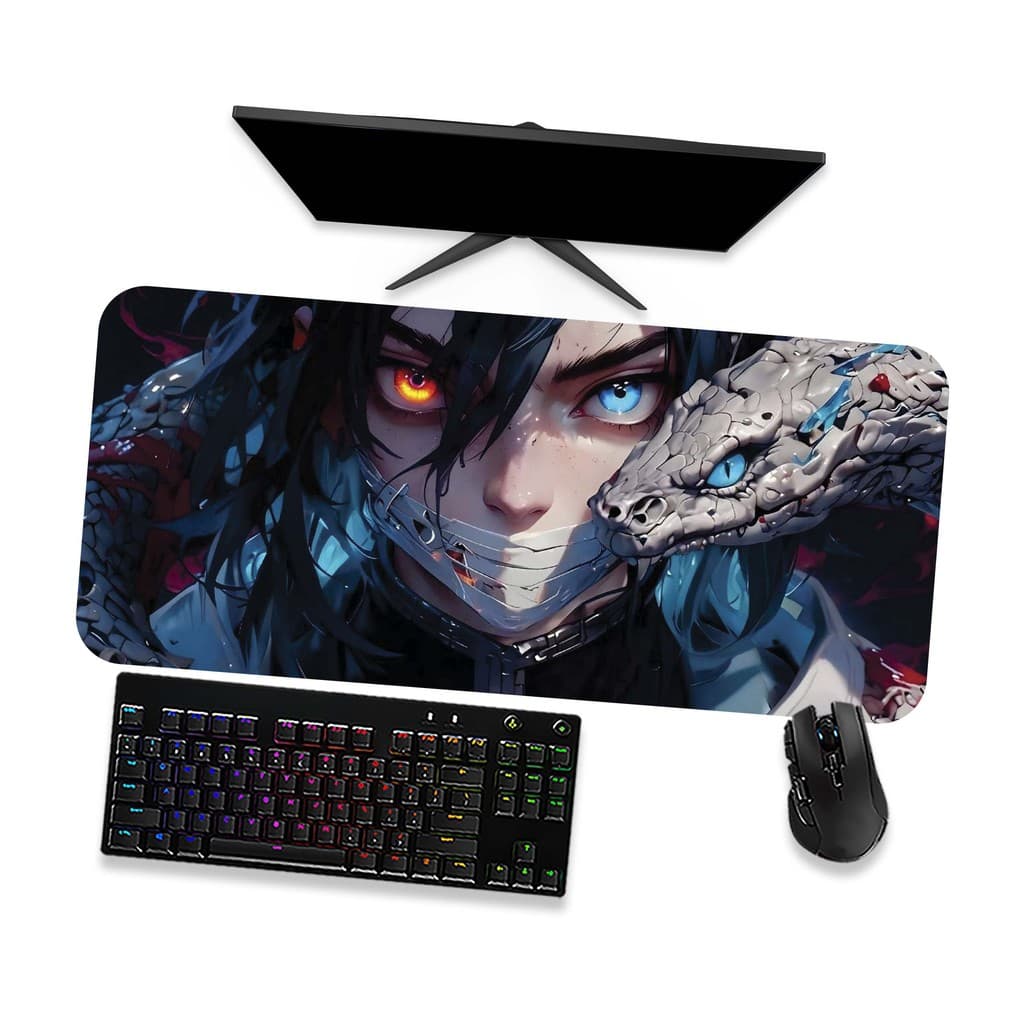 Mouse Pad Gamer Grande  Demon Slayer Obanai Iguro 1  90x40 80x40 60x40 70x30 45x40