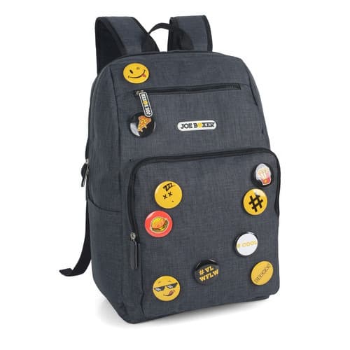 Mochila De Costas Cinza - Joe Boxer - Mj48384jb - Bottons