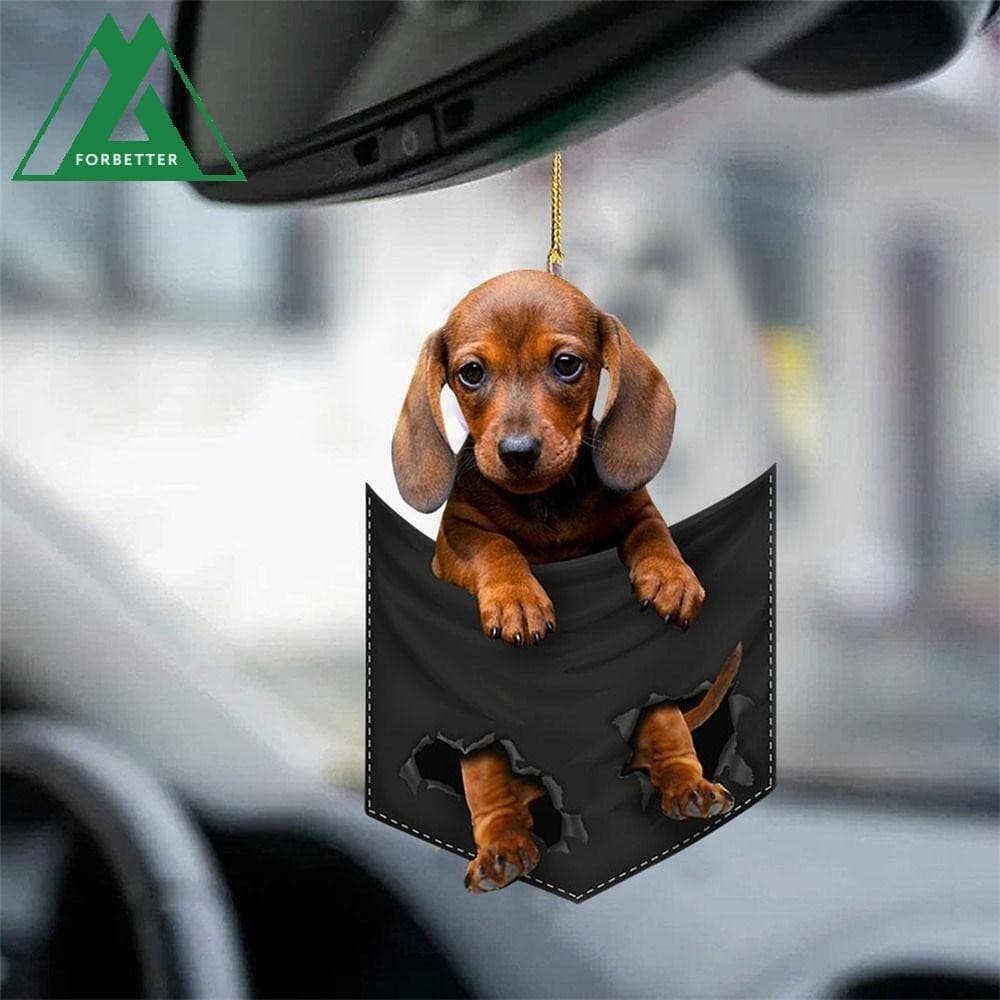 Ornamento De Suspensão De Cachorro Decoração De Carro De Desenho Animado Casa Engraçada Pingente De Bolso