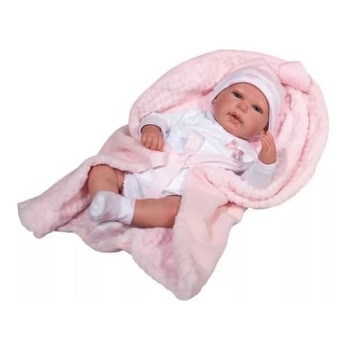 Boneca Bebê Reborn Menina Luxo Com Manta - Baby Brink