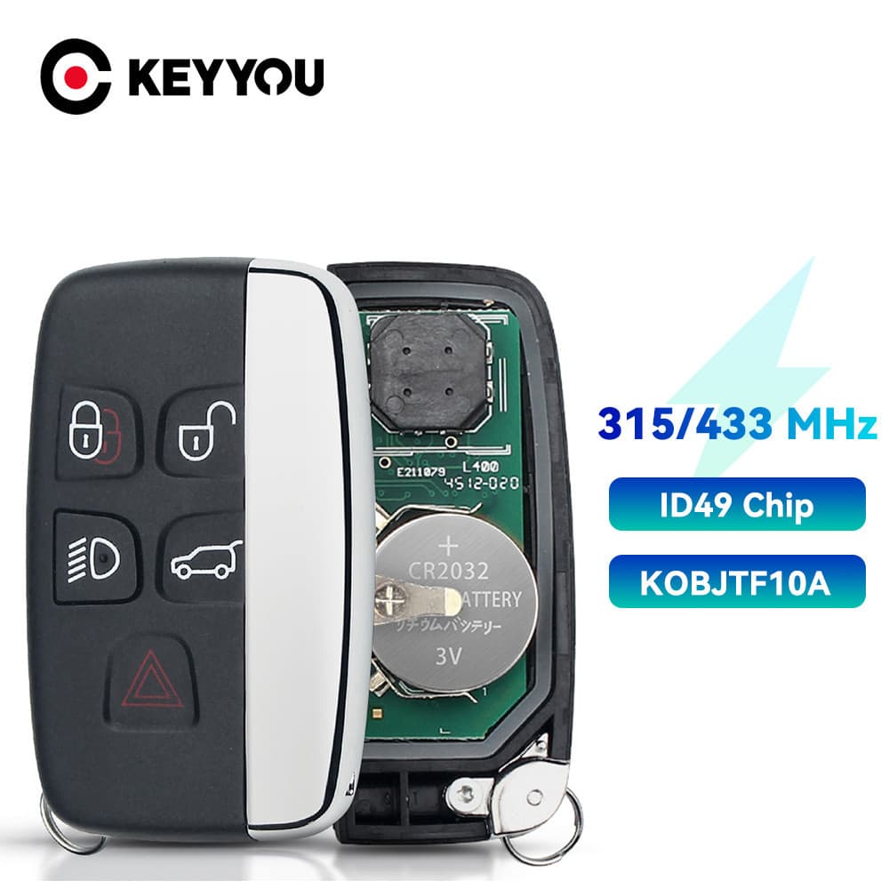 315/433Mhz KOBJTF10A Controle Remoto Da Chave Do Carro Para Land Rover Discovery 4 Freelander Sport Evoque ID49 Chip