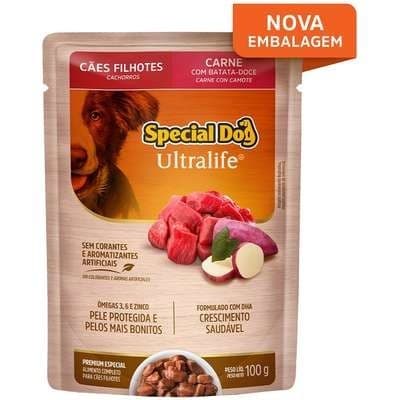 SACHÊ SPECIAL DOG CARNE C/ BATATA DOCE  CÃES FILHOTES 100 GRAMAS
