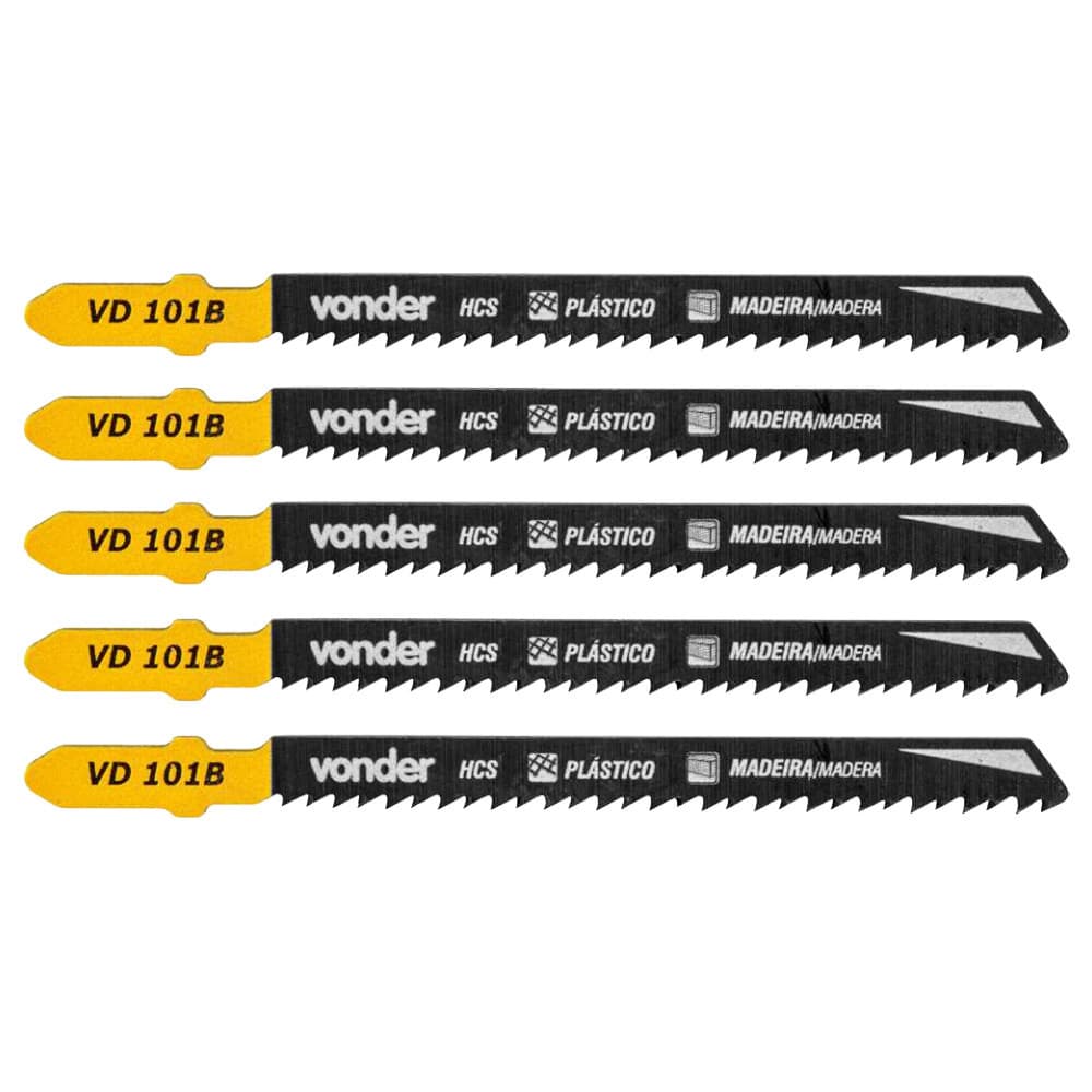 Lâminas de Serra Tico-Tico 5 unidades VD 101B Vonder