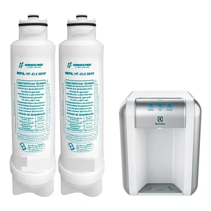 KIT 2 Refil Compatível Para Filtro Electrolux  HF-ELX30/40 Hidrofiltros