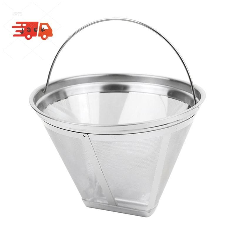 Filtro De Café Cafeteira Reutilizável Aço Inoxidável 4 Filtros Cone Para , Acessórios