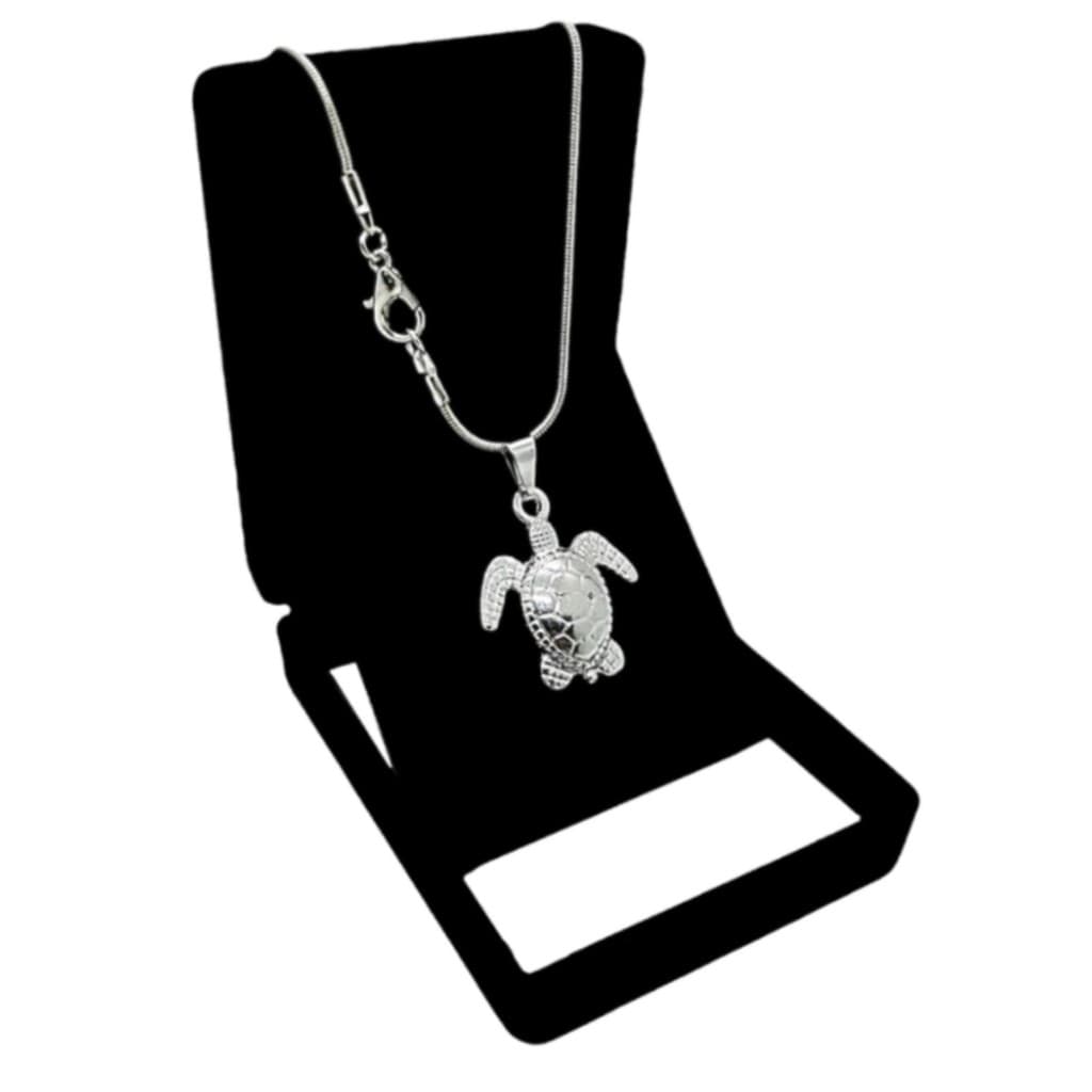 Colar feminino fino banhado a prata 925 c/ pingente Tartaruga rn001