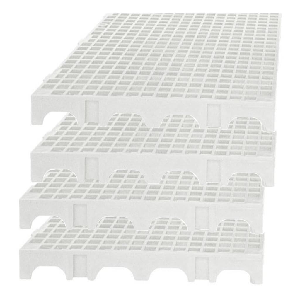 05 Paletes Estrado Plastico Branco 2,5x25x50cm Piso Plastico