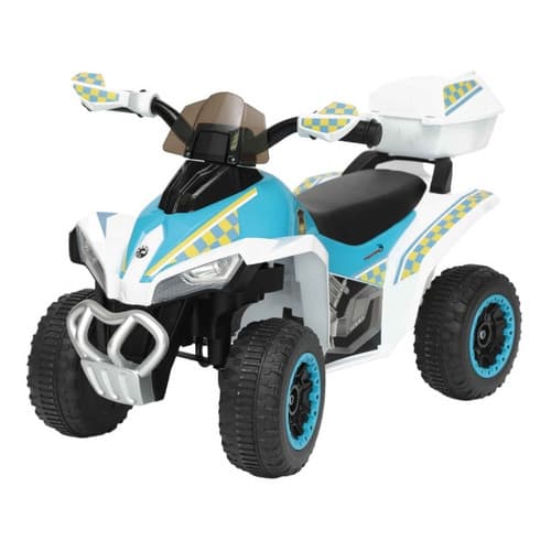 Mini Quadriciclo Moto Elétrica Criança Infantil Bateria 6V Luz Som Bivolt Branco Importway Bw-129 Br